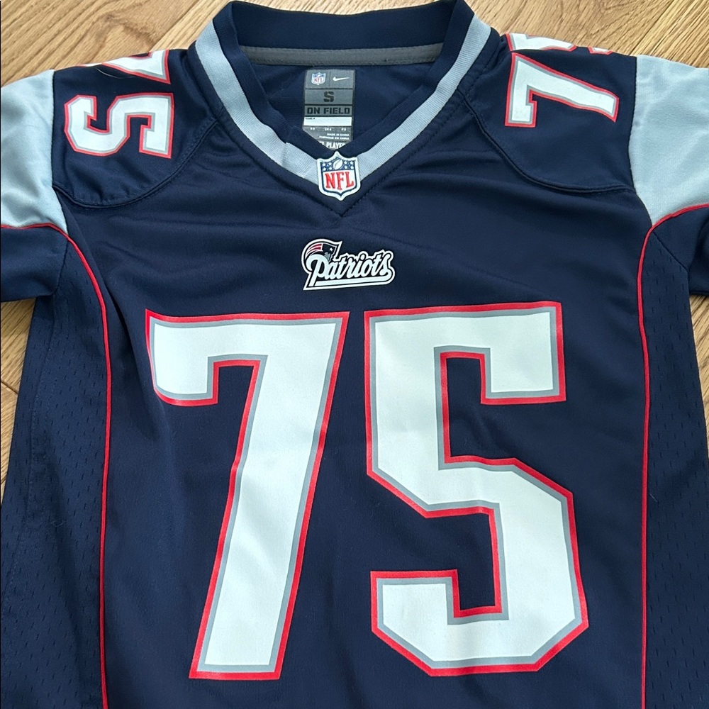 NFL New England Patriots Youth Navy #75 Football Jersey
